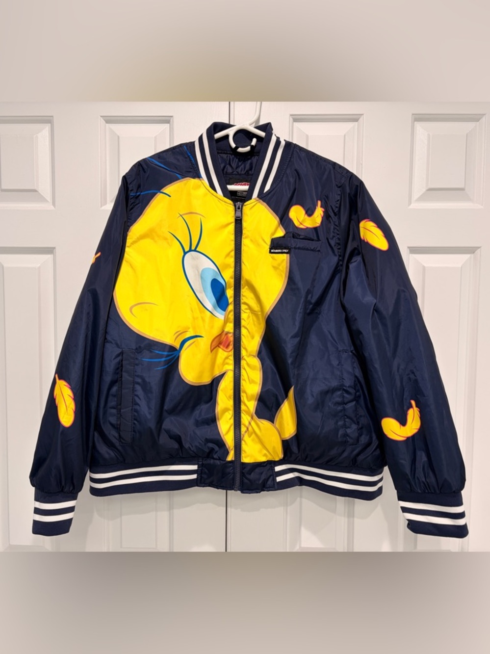 Members Only Looney Toons Tweety Bird Bomber Jacket